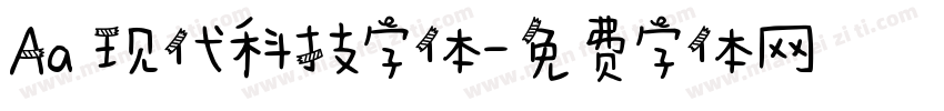 Aa 现代科技字体字体转换